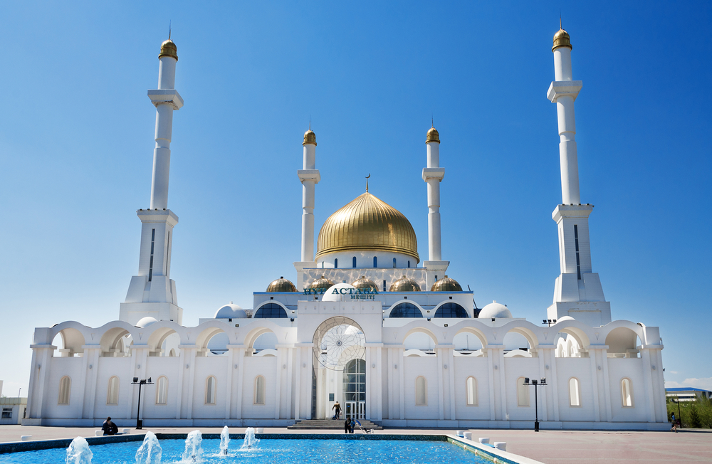 страны архитектура ночь мечеть Астана Казахстан бесплатно