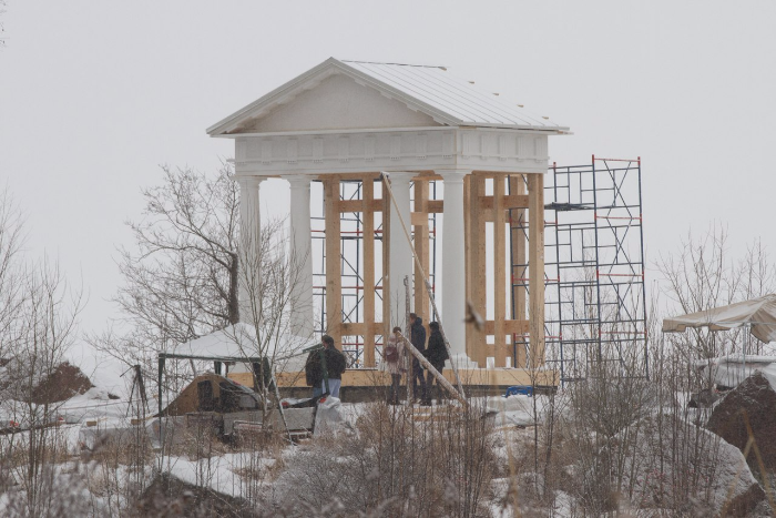 В выборгском парке «Монрепо» воссоздали «Храм Нептуна», сгоревший в 2011 году