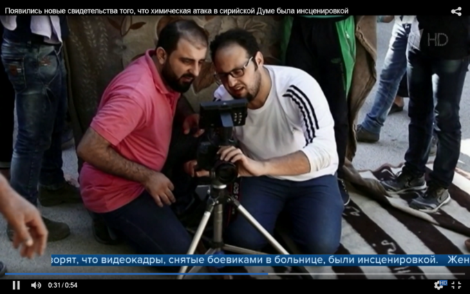 «Первый канал» и «Россия» показали «доказательства» инсценировки химатаки в Сирии. Это оказались кадры со съемок фильма