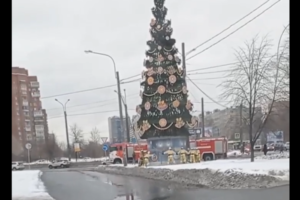 Пожарные водили хоровод вокруг новогодней елки в Петербурге. Этому даже есть объяснение! 🌲