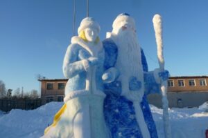 В колониях Петербурга провели конкурс по созданию скульптур из снега