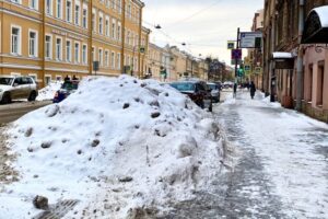 Смольный пообещал в течение недели очистить от снега Центральный район